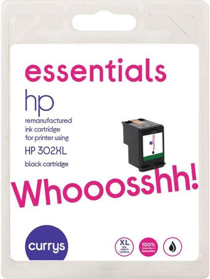 Currys Business | Essentials ESSENTIALS 302 XL Black HP Ink Cartridge Essentials ESSENTIALS 302 XL Black HP Ink Cartridge