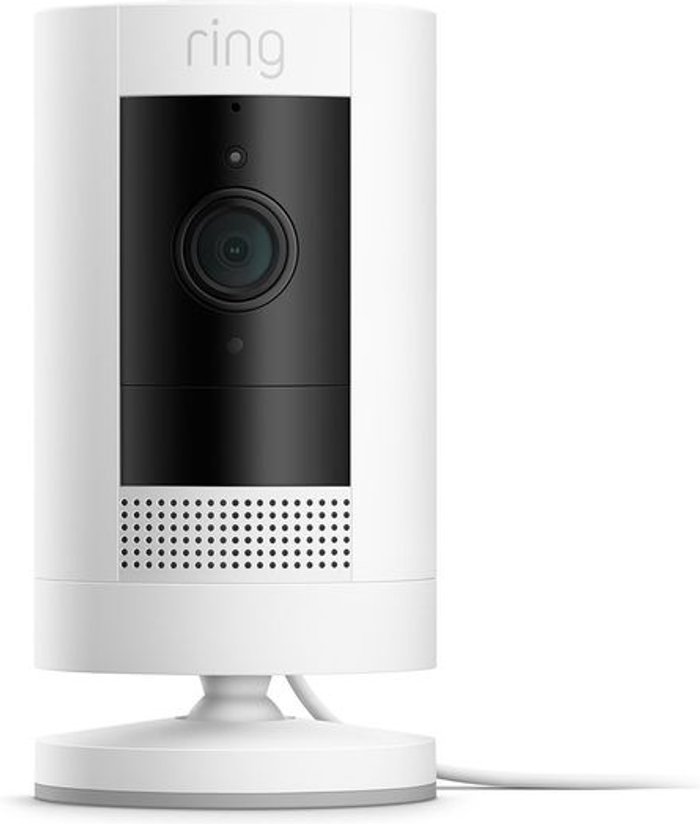 Currys Business | Ring RING Stick Up Cam Plug-in (3rd Gen) - White Ring RING Stick Up Cam Plug-in (3rd Gen) - White