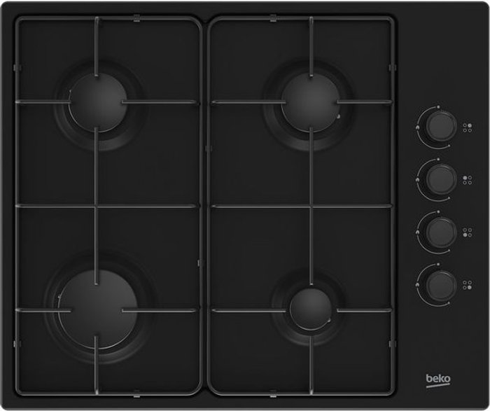 Currys Business | Beko BEKO HIBG64120SB Gas Hob - Black Beko BEKO HIBG64120SB Gas Hob - Black