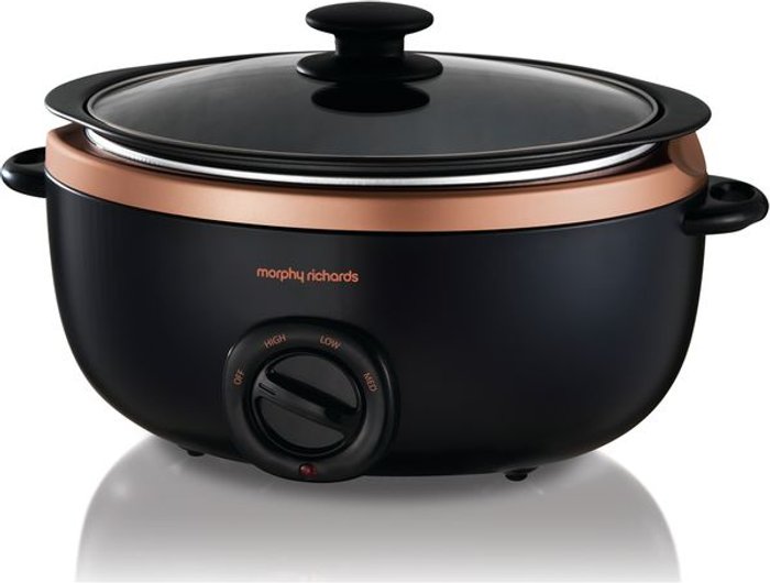 Currys Business | Morphy Richards MORPHY RICHARDS Evoke Sear & Stew 461016 Slow Cooker - Black & Rose Gold Morphy Richards MORPHY RICHARDS Evoke Sear & Stew 461016 Slow Cooker - Black & Rose Gold
