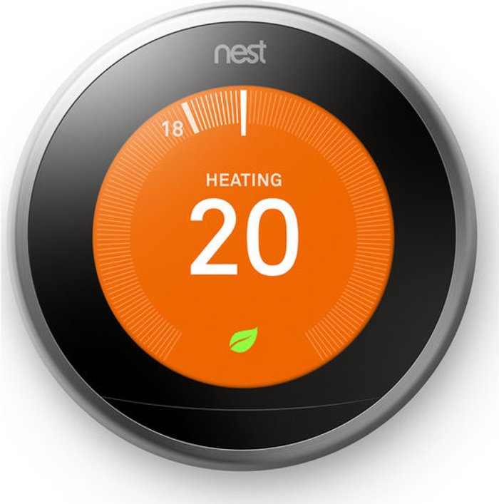Currys Business | Google GOOGLE Nest Learning Thermostat - 3rd Generation, Silver Google GOOGLE Nest Learning Thermostat - 3rd Generation, Silver