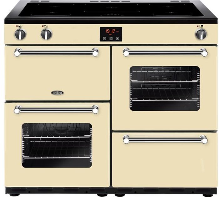 Currys Business | Belling BELLING Kensington 100Ei CRM 100 cm Electric Induction Range Cooker - Cream & Chrome Belling BELLING Kensington 100Ei CRM 100 cm Electric Induction Range Cooker - Cream & Chrome