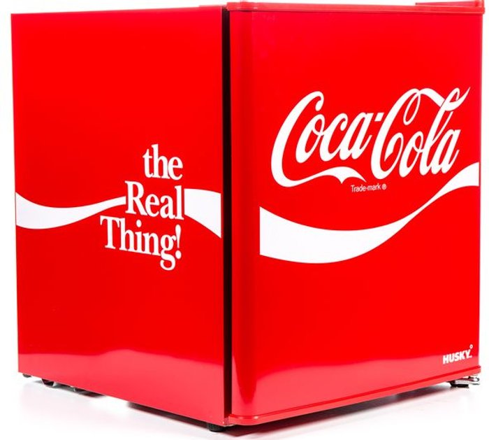 Currys Business | Husky HUSKY Coca-Cola HUS-HU252 Mini Fridge - Red Husky HUSKY Coca-Cola HUS-HU252 Mini Fridge - Red