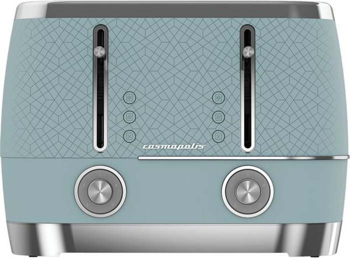 Currys Business | Beko Beko Cosmopolis TAM8402T 4 Slice Toaster - Blue Beko Beko Cosmopolis TAM8402T 4 Slice Toaster - Blue