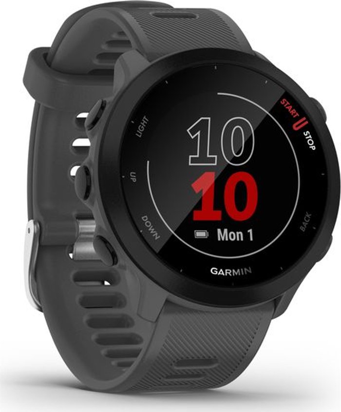 Currys Business | Garmin GARMIN Forerunner 55 Running Watch - Grey, Universal Garmin GARMIN Forerunner 55 Running Watch - Grey, Universal