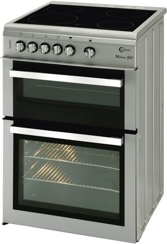 Currys Business | Flavel FLAVEL Milano ML61CDS Electric Ceramic Cooker - Silver & Chrome Flavel FLAVEL Milano ML61CDS Electric Ceramic Cooker - Silver & Chrome