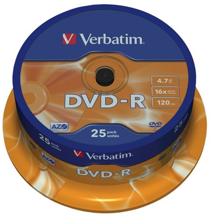 Currys Business | Verbatim Verbatim - DVD-R x 25 - 4.7 GB - storage media Verbatim Verbatim - DVD-R x 25 - 4.7 GB - storage media