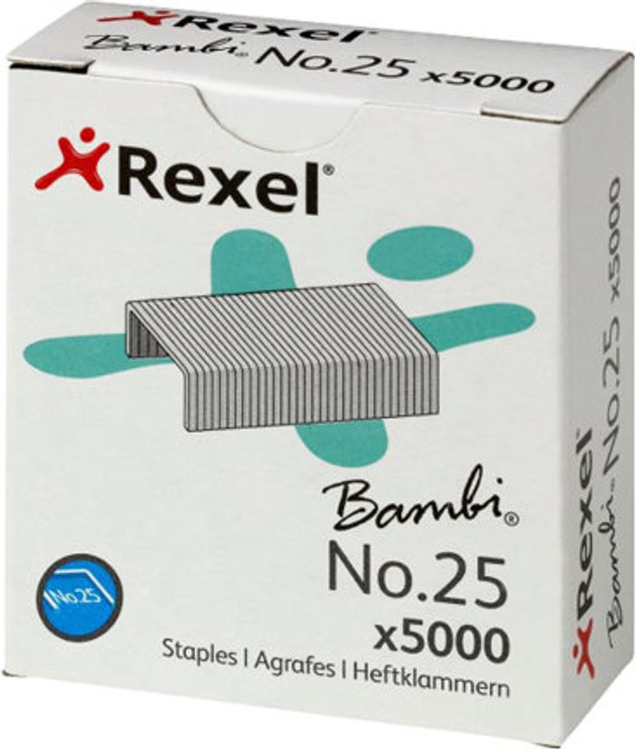 Currys Business | Rexel Rexel No 25 Staples 4mm (Pack of 5000) 05025 Rexel Rexel No 25 Staples 4mm (Pack of 5000) 05025
