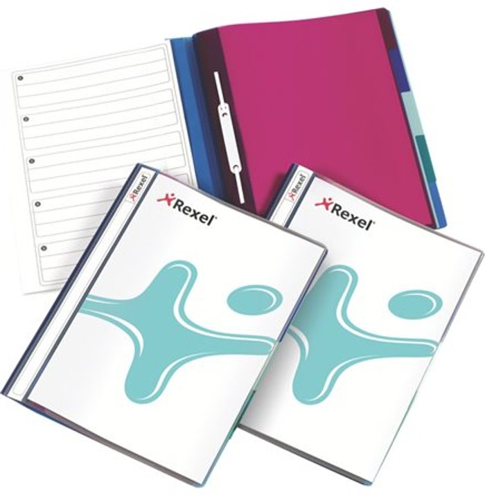 Currys Business | ACCO-REXEL Rexel - presentation flat bar file - 5 parts - for A4 - tabbed - transparent ACCO-REXEL Rexel - presentation flat bar file - 5 parts - for A4 - tabbed - transparent