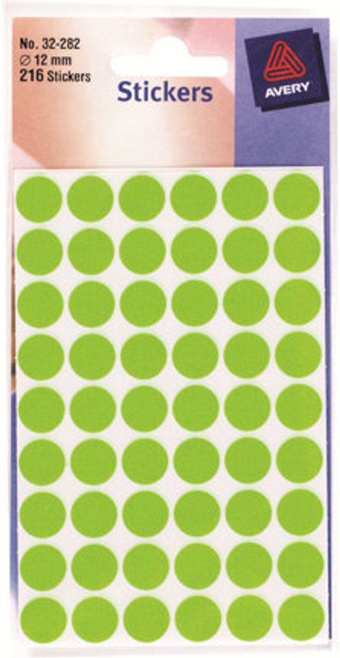 Currys Business | Avery Avery Coloured Labels - labels - 216 label(s) - 12 mm round Avery Avery Coloured Labels - labels - 216 label(s) - 12 mm round