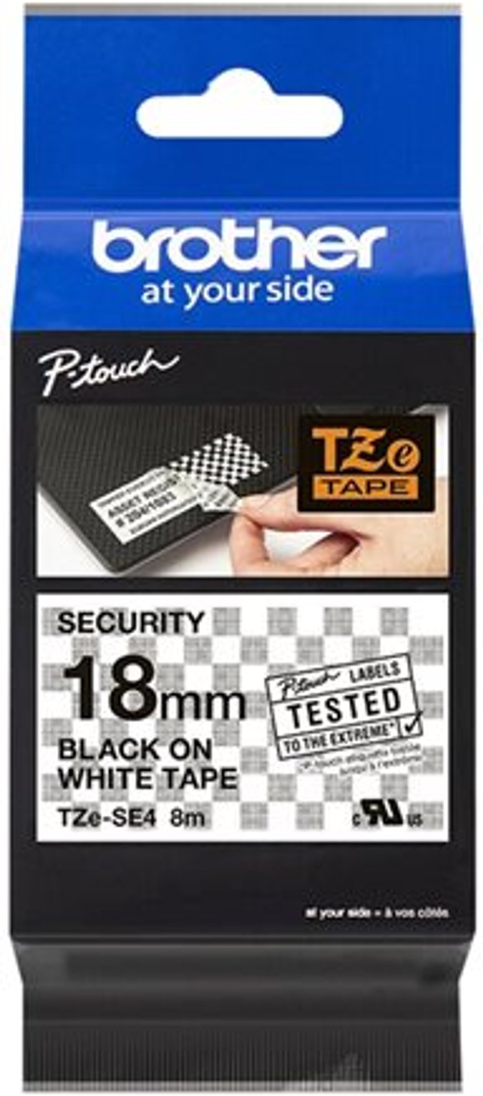 Currys Business | Brother Brother TZe-SE4 - security tape - 1 cassette(s) - Roll (1.8 cm x 8 m) Brother Brother TZe-SE4 - security tape - 1 cassette(s) - Roll (1.8 cm x 8 m)