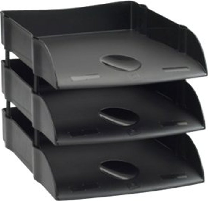 Currys Business | Avery Avery DTR Eco - letter tray - black Avery Avery DTR Eco - letter tray - black