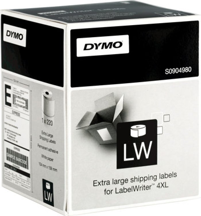 Currys Business | Dymo DYMO LabelWriter Extra Large Shipping Labels - shipping labels - 220 label(s) - 104 x 159 mm Dymo DYMO LabelWriter Extra Large Shipping Labels - shipping labels - 220 label(s) - 104 x 159 mm
