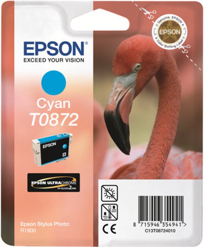 Currys Business | Epson Epson T0872 - cyan - original - ink cartridge Epson Epson T0872 - cyan - original - ink cartridge