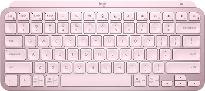 Currys Business | Logitech LOGITECH MX Keys Mini Wireless Keyboard - Rose, Pink Logitech LOGITECH MX Keys Mini Wireless Keyboard - Rose, Pink