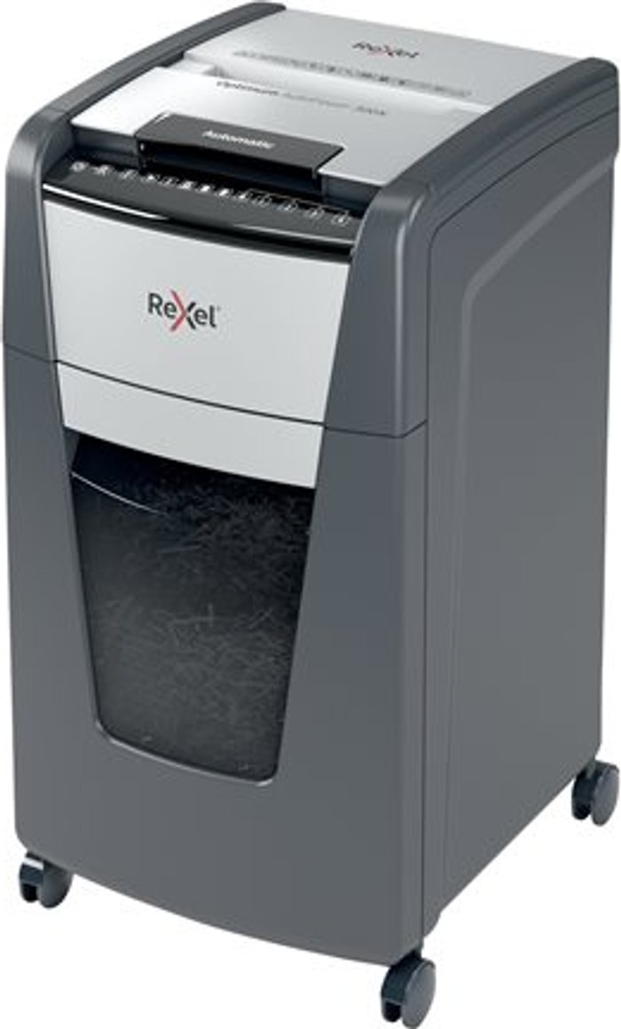 Currys Business | Rexel REXEL Optimum AutoFeed 300X Cross Cut Paper Shredder Rexel REXEL Optimum AutoFeed 300X Cross Cut Paper Shredder