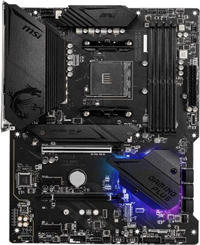 Currys Business | MSI MSI MPG B550 GAMING PLUS - motherboard - ATX - Socket AM4 - AMD B550 MSI MSI MPG B550 GAMING PLUS - motherboard - ATX - Socket AM4 - AMD B550