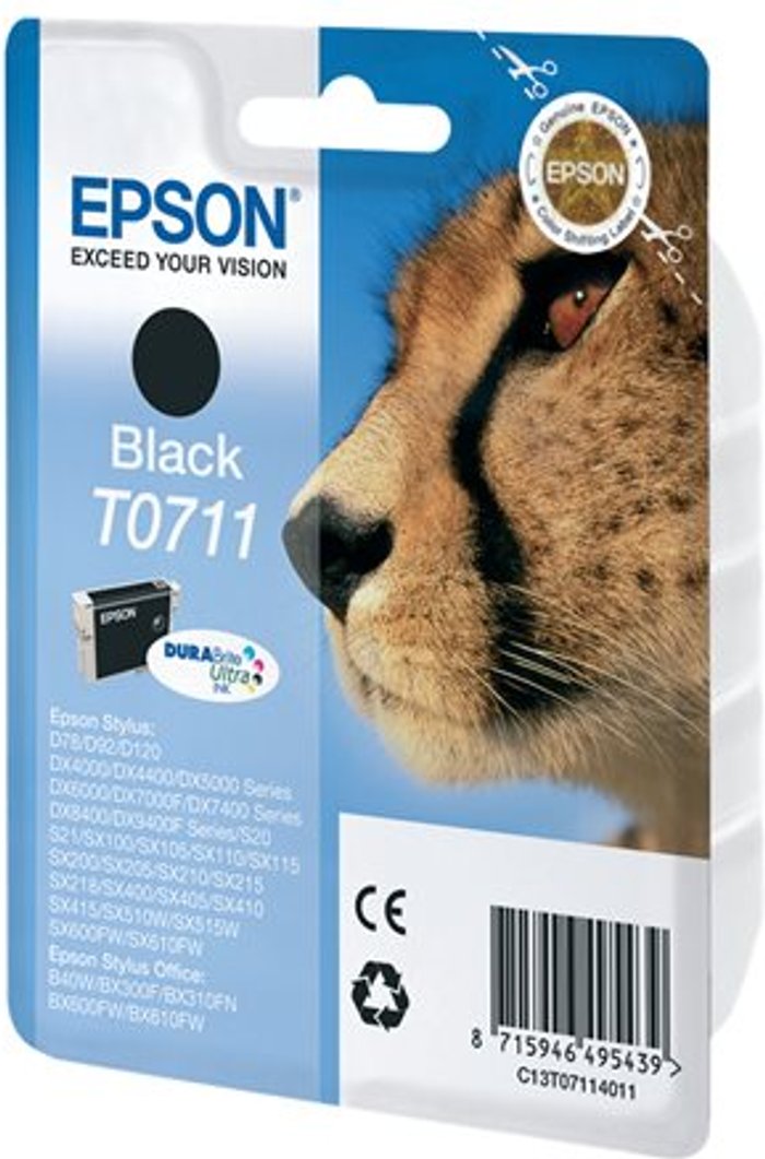 Currys Business | Epson Epson T0711 - black - original - ink cartridge Epson Epson T0711 - black - original - ink cartridge