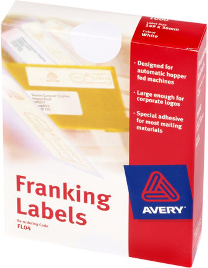 Currys Business | Avery Avery Franking Labels - franking labels - 25 label(s) - 140 x 38 mm Avery Avery Franking Labels - franking labels - 25 label(s) - 140 x 38 mm
