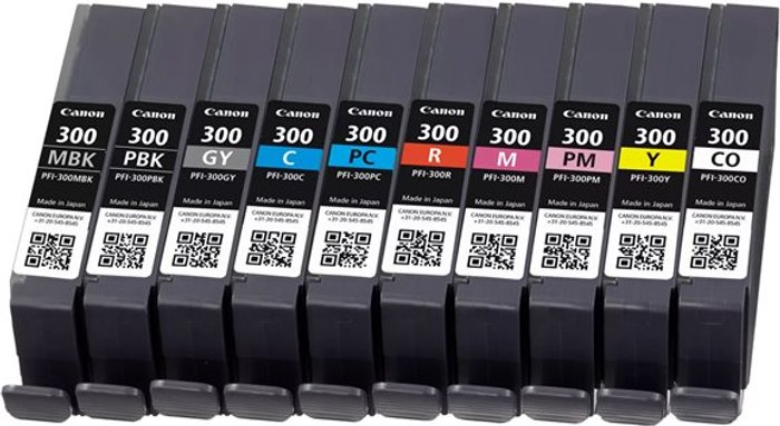 Currys Business | Canon Canon PFI-MBK/PBK/CO/GY/R/C/M/Y/PC/PM 10 Ink Cartridge Multipack - 10-pack - grey, yellow, cyan, magenta, red, matte black, photo black, photo cyan, photo magen Canon Canon PFI-MBK/PBK/CO/GY/R/C/M/Y/PC/PM 10 Ink Cartridge Multipack - 10-pack - grey, yellow, cyan, magenta, red, matte black, photo black, photo cyan, photo magen