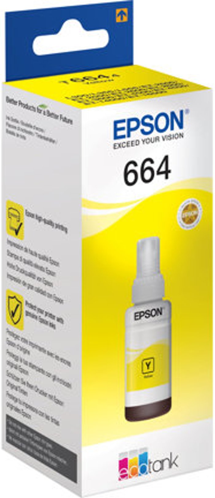 Currys Business | Epson EPSON T6644 Yellow Ecotank Ink Bottle - 70 ml Epson EPSON T6644 Yellow Ecotank Ink Bottle - 70 ml