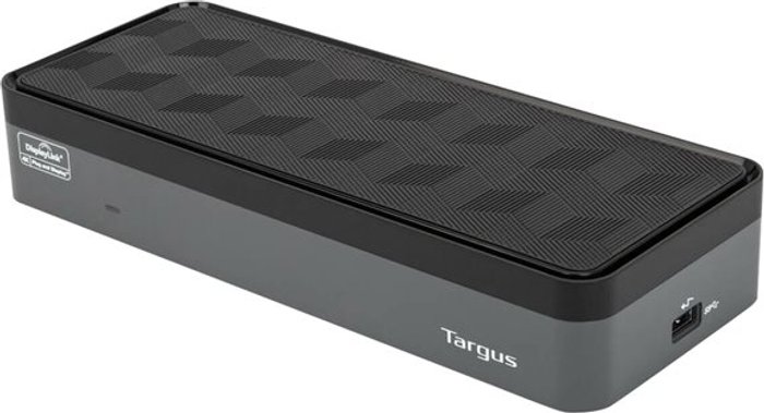 Currys Business | Targus Targus Universal - docking station - USB-C / Thunderbolt 3 - 4 x DP, 4 x HDMI - GigE Targus Targus Universal - docking station - USB-C / Thunderbolt 3 - 4 x DP, 4 x HDMI - GigE