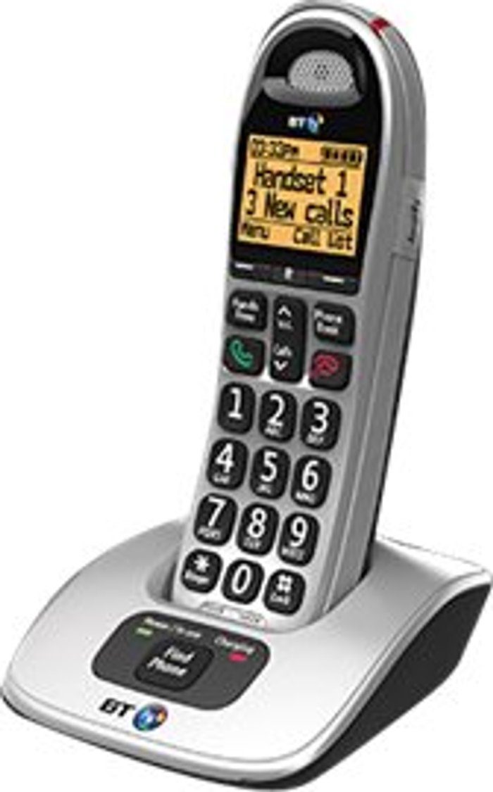 Currys Business | British Telecom BT Big Button Twin 4000 - cordless phone with caller ID/call waiting + additional handset - 3-way call capability British Telecom BT Big Button Twin 4000 - cordless phone with caller ID/call waiting + additional handset - 3-way call capability