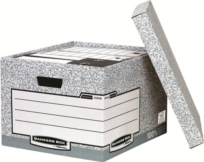 Currys Business | Fellowes R-Kive - storage box - for A4, Foolscap - grey Fellowes R-Kive - storage box - for A4, Foolscap - grey