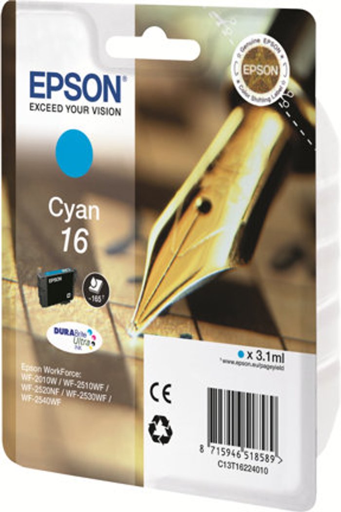 Currys Business | Epson Epson 16 - cyan - original - ink cartridge Epson Epson 16 - cyan - original - ink cartridge