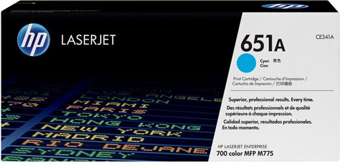 Currys Business | HP HP 651A - cyan - original - LaserJet - toner cartridge (CE341A) HP HP 651A - cyan - original - LaserJet - toner cartridge (CE341A)