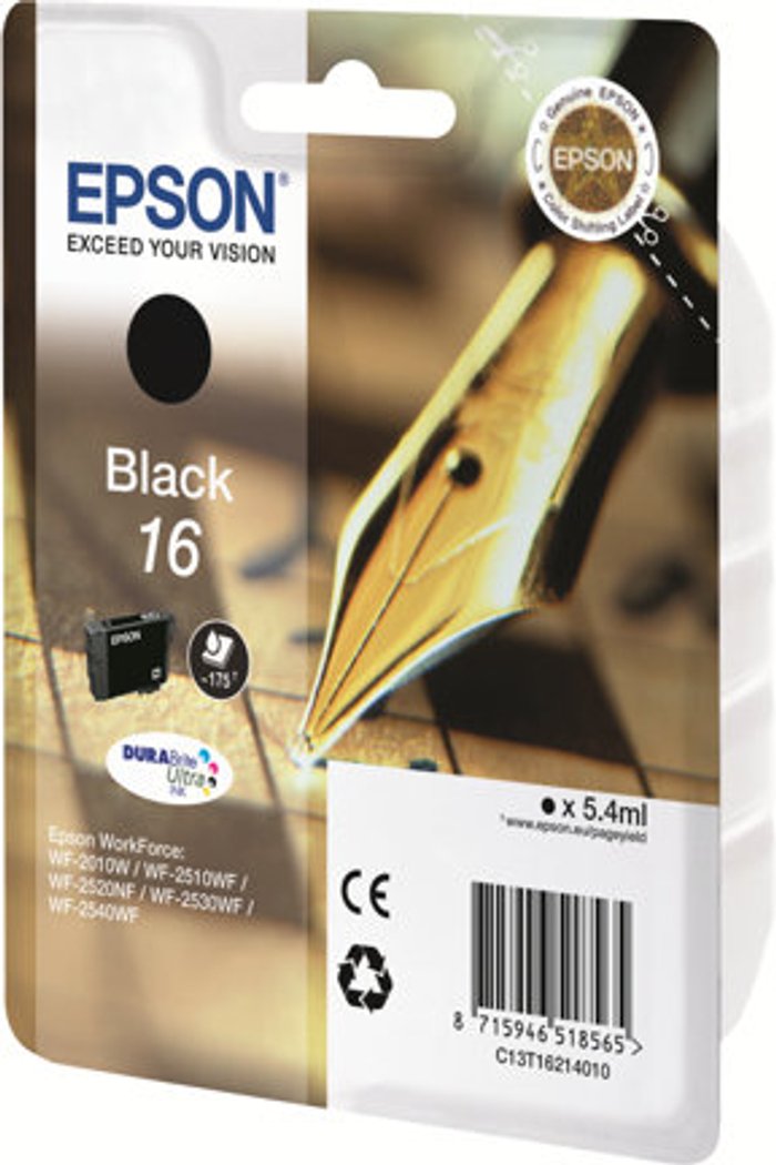 Currys Business | Epson EPSON Pen & Crossword T1621 Black Ink Cartridge Epson EPSON Pen & Crossword T1621 Black Ink Cartridge