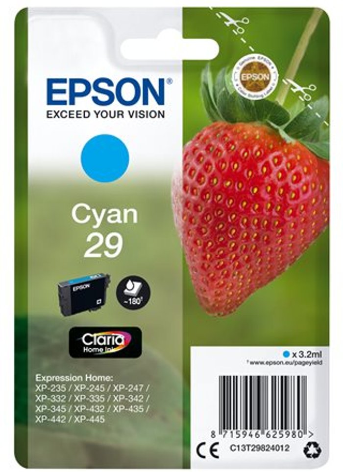 Currys Business | Epson Epson Singlepack Cyan 29 Claria Home Ink Epson Epson Singlepack Cyan 29 Claria Home Ink