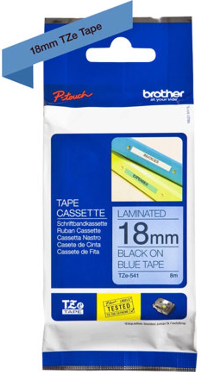 Currys Business | Brother Brother TZe-541 - laminated tape - 1 cassette(s) - Roll (1.8 cm x 8 m) Brother Brother TZe-541 - laminated tape - 1 cassette(s) - Roll (1.8 cm x 8 m)