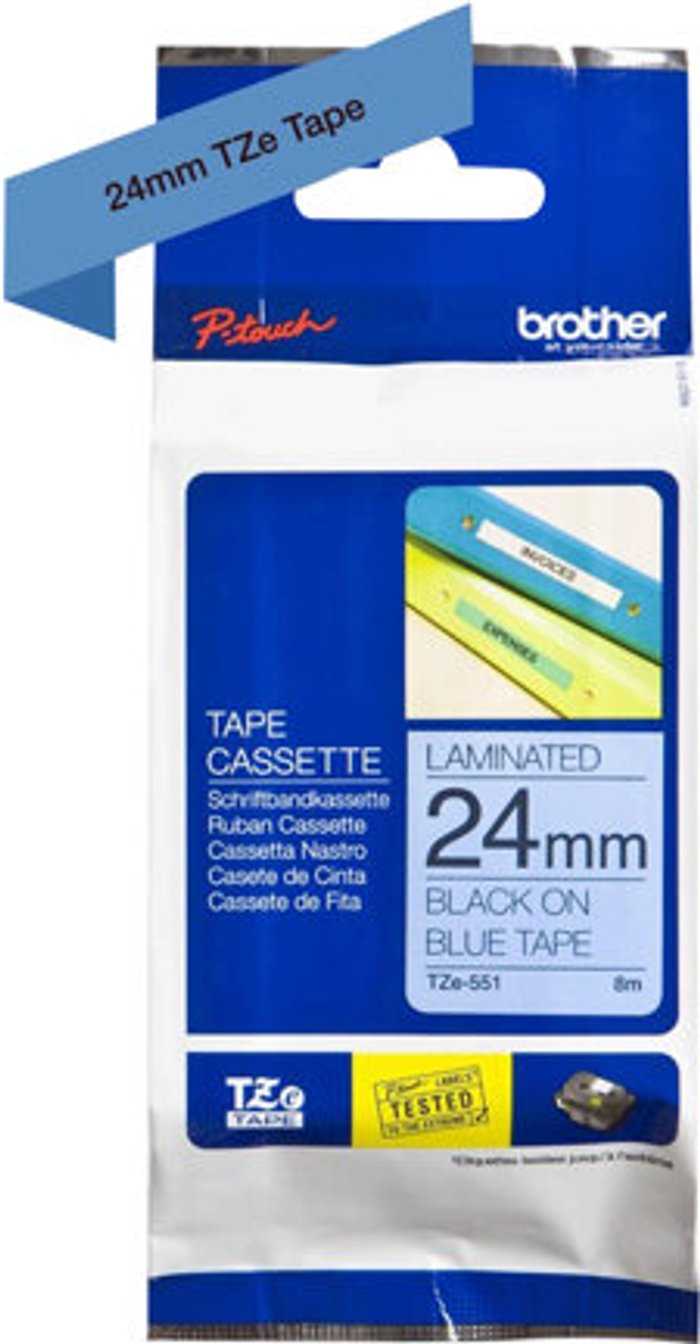 Currys Business | Brother Brother TZe-551 - laminated tape - 1 cassette(s) - Roll (2.4 cm) Brother Brother TZe-551 - laminated tape - 1 cassette(s) - Roll (2.4 cm)