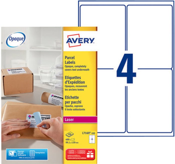 Currys Business | Avery Avery - address labels - 400 label(s) - 99.1 x 139 mm Avery Avery - address labels - 400 label(s) - 99.1 x 139 mm