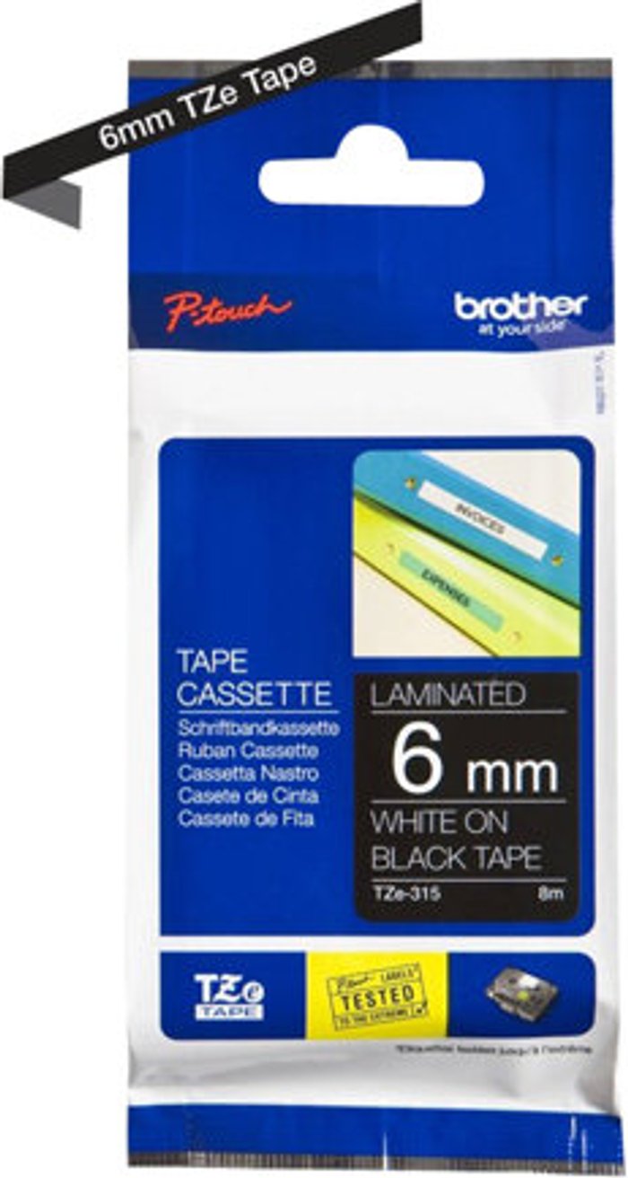 Currys Business | Brother Brother TZe-315 - laminated tape - 1 cassette(s) - Roll (0.6 cm x 8 m) Brother Brother TZe-315 - laminated tape - 1 cassette(s) - Roll (0.6 cm x 8 m)