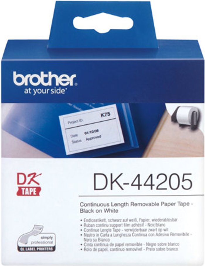 Currys Business | Brother Brother DK44205 - labels - 1 roll(s) - Roll (6.2 cm x 30.5 m) Brother Brother DK44205 - labels - 1 roll(s) - Roll (6.2 cm x 30.5 m)