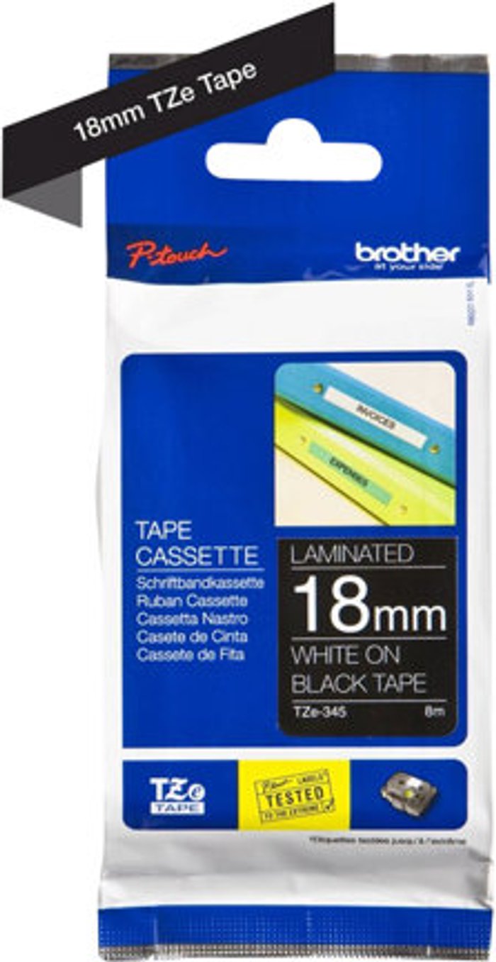 Currys Business | Brother Brother TZe-345 - laminated tape - 1 cassette(s) - Roll (1.8 cm x 8 m) Brother Brother TZe-345 - laminated tape - 1 cassette(s) - Roll (1.8 cm x 8 m)
