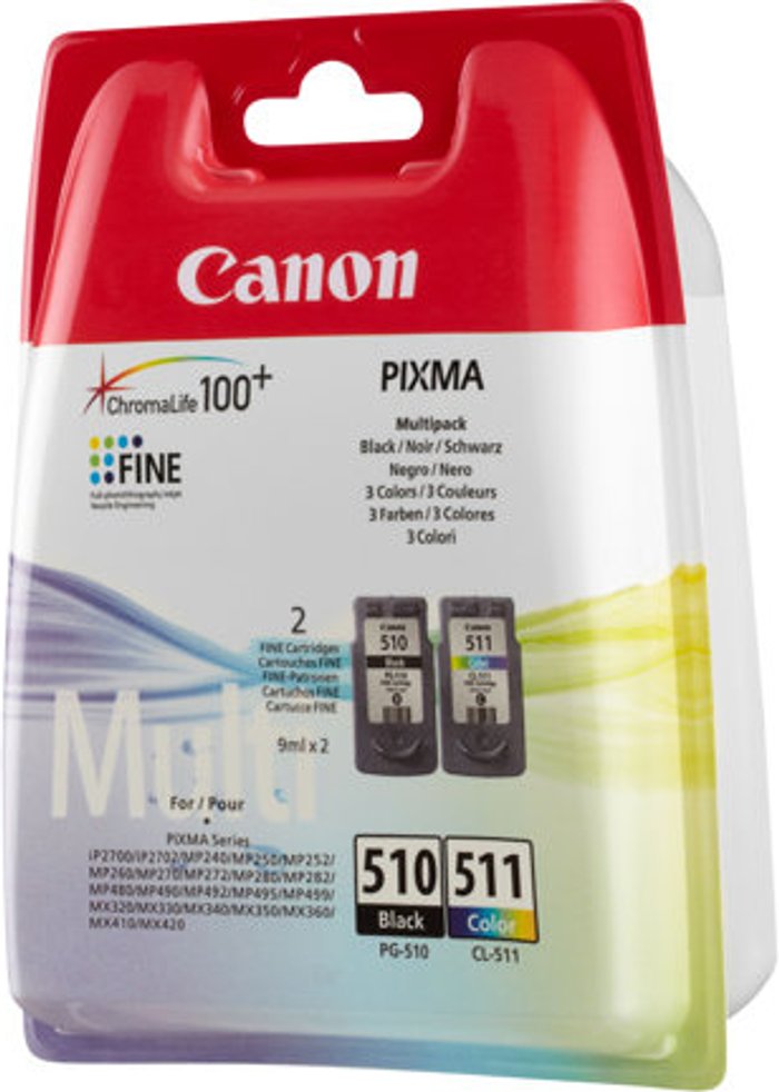 Currys Business | Canon Canon PGI-510BK/CL-511 Colour Inkjet Cartridges Multipack 2970B010 Canon Canon PGI-510BK/CL-511 Colour Inkjet Cartridges Multipack 2970B010