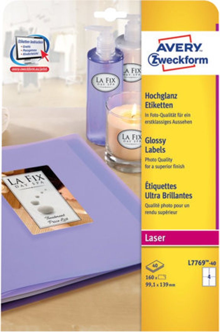 Currys Business | Avery Avery - photo labels - glossy - 40 pcs. - 99 x 139 mm Avery Avery - photo labels - glossy - 40 pcs. - 99 x 139 mm