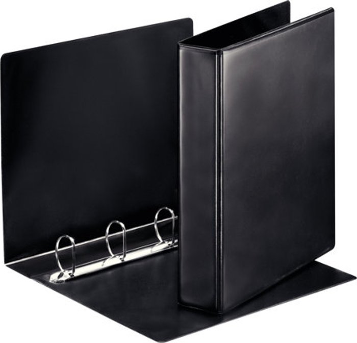 Currys Business | Esselte Esselte ESSENTIALS - presentation ring binder - for A4 - capacity: 400 sheets - black Esselte Esselte ESSENTIALS - presentation ring binder - for A4 - capacity: 400 sheets - black