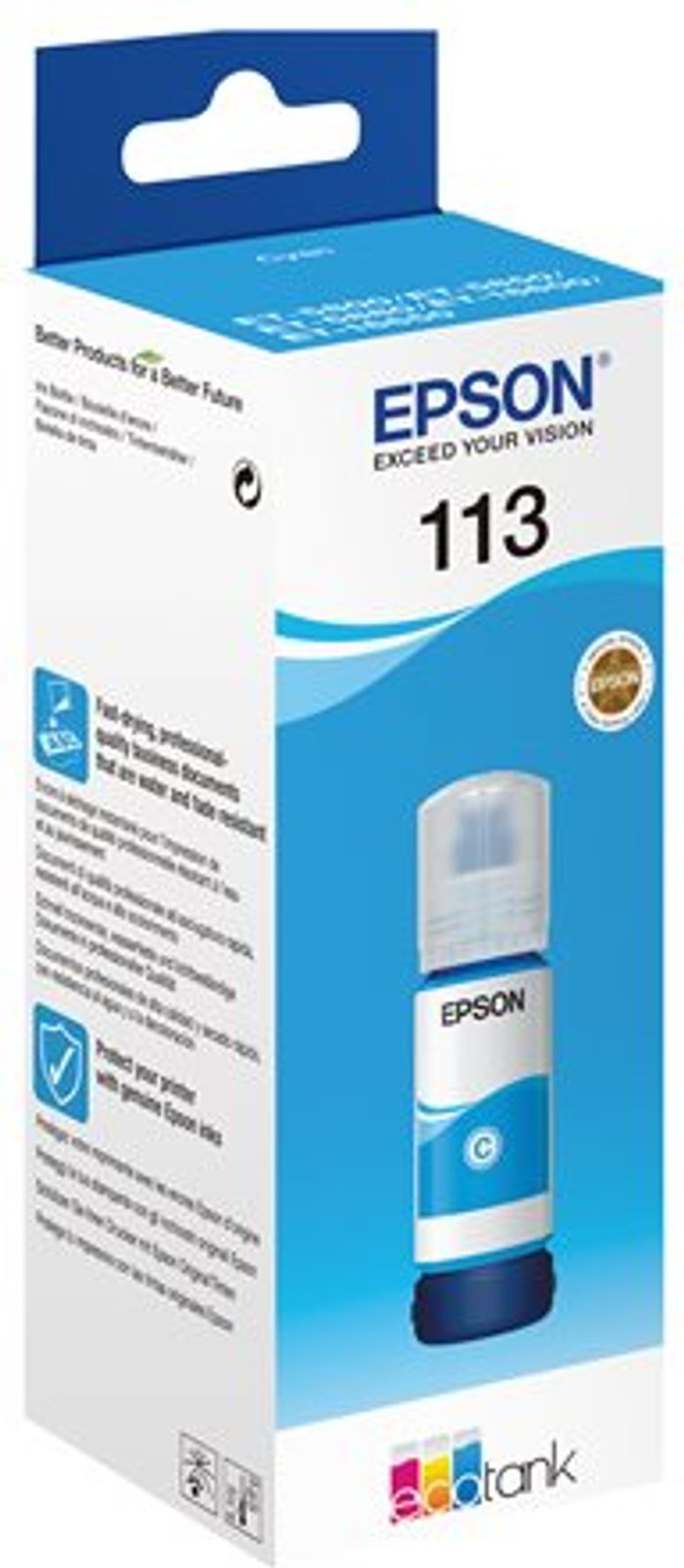 Currys Business | Epson Epson 113 Ecotank Cyan Ink Bottle C13T06B240 Epson Epson 113 Ecotank Cyan Ink Bottle C13T06B240