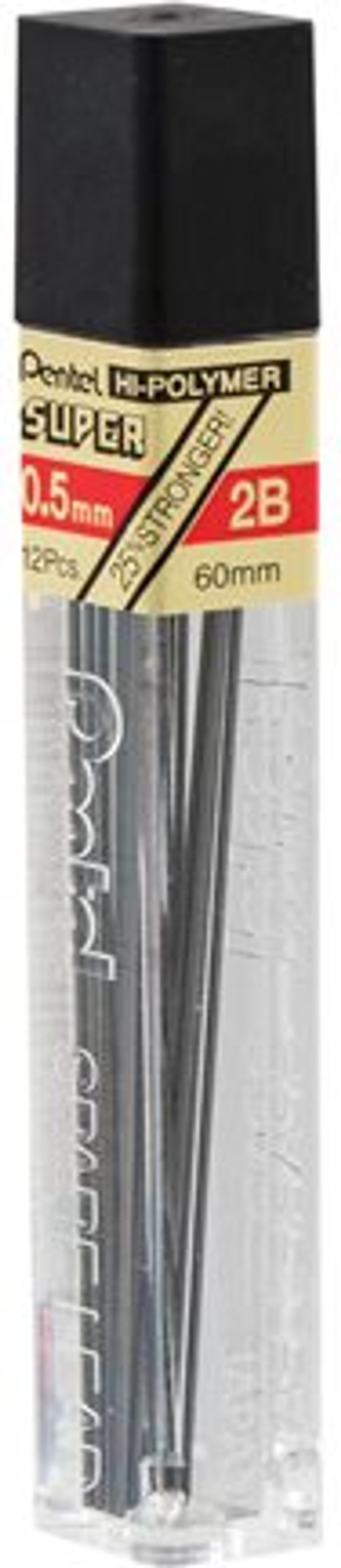 Currys Business | Pentel Pentel Super Hi-Polymer - pencil lead - 2B (pack of 12) Pentel Pentel Super Hi-Polymer - pencil lead - 2B (pack of 12)