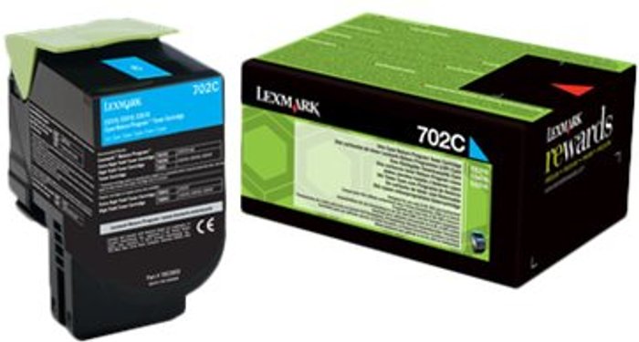 Currys Business | Lexmark Lexmark 702C - cyan - original - toner cartridge - LCCP, LRP Lexmark Lexmark 702C - cyan - original - toner cartridge - LCCP, LRP