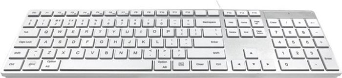 Currys Business | ACCURATIS Ceratech Accuratus 301 - keyboard - UK - white, silver ACCURATIS Ceratech Accuratus 301 - keyboard - UK - white, silver