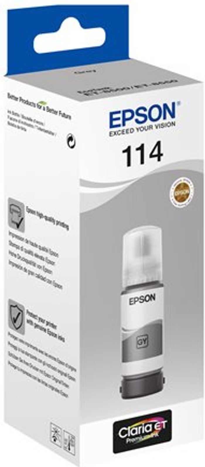 Currys Business | Epson Epson 114 Ecotank Grey Ink Bottle C13T07B540 Epson Epson 114 Ecotank Grey Ink Bottle C13T07B540