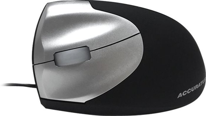 Currys Business | ACCURATIS Ceratech Accuratus Upright 2 - vertical mouse - USB - silver, soft black ACCURATIS Ceratech Accuratus Upright 2 - vertical mouse - USB - silver, soft black