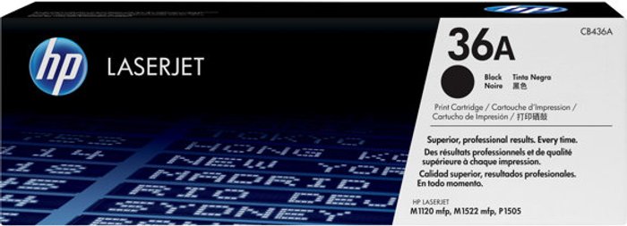 Currys Business | HP HP 36A - black - original - LaserJet - toner cartridge (CB436A) HP HP 36A - black - original - LaserJet - toner cartridge (CB436A)