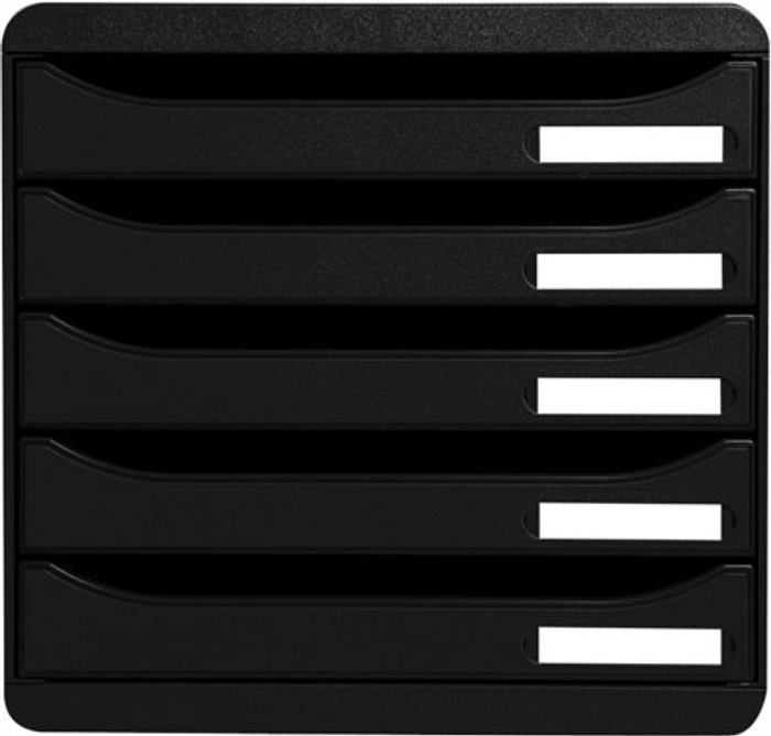 Currys Business | BIG-BOX Exacompta Big Box + 5 Drawer Black 309714D BIG-BOX Exacompta Big Box + 5 Drawer Black 309714D
