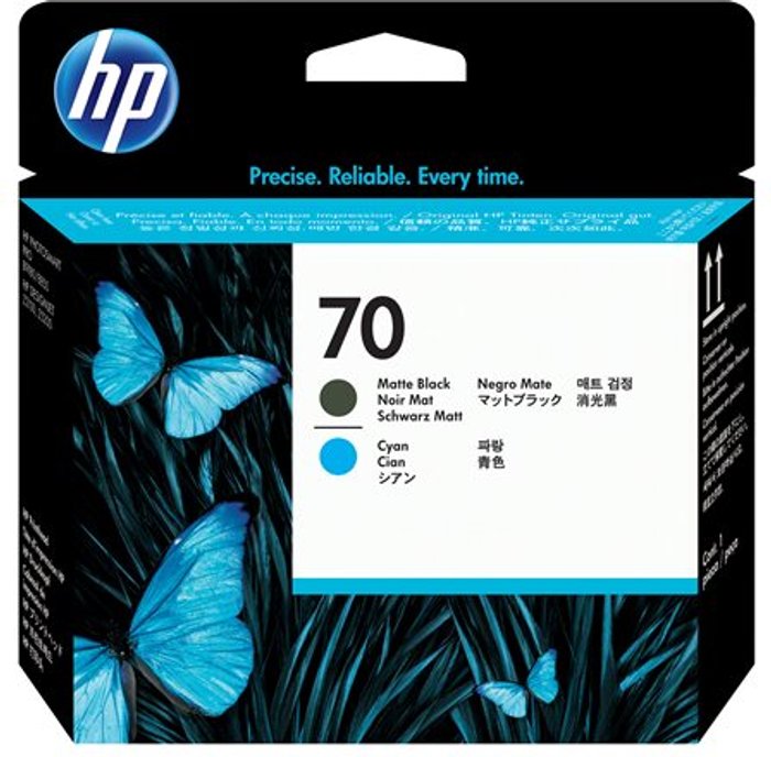 Currys Business | HP HP 70 - cyan, matte black - printhead HP HP 70 - cyan, matte black - printhead